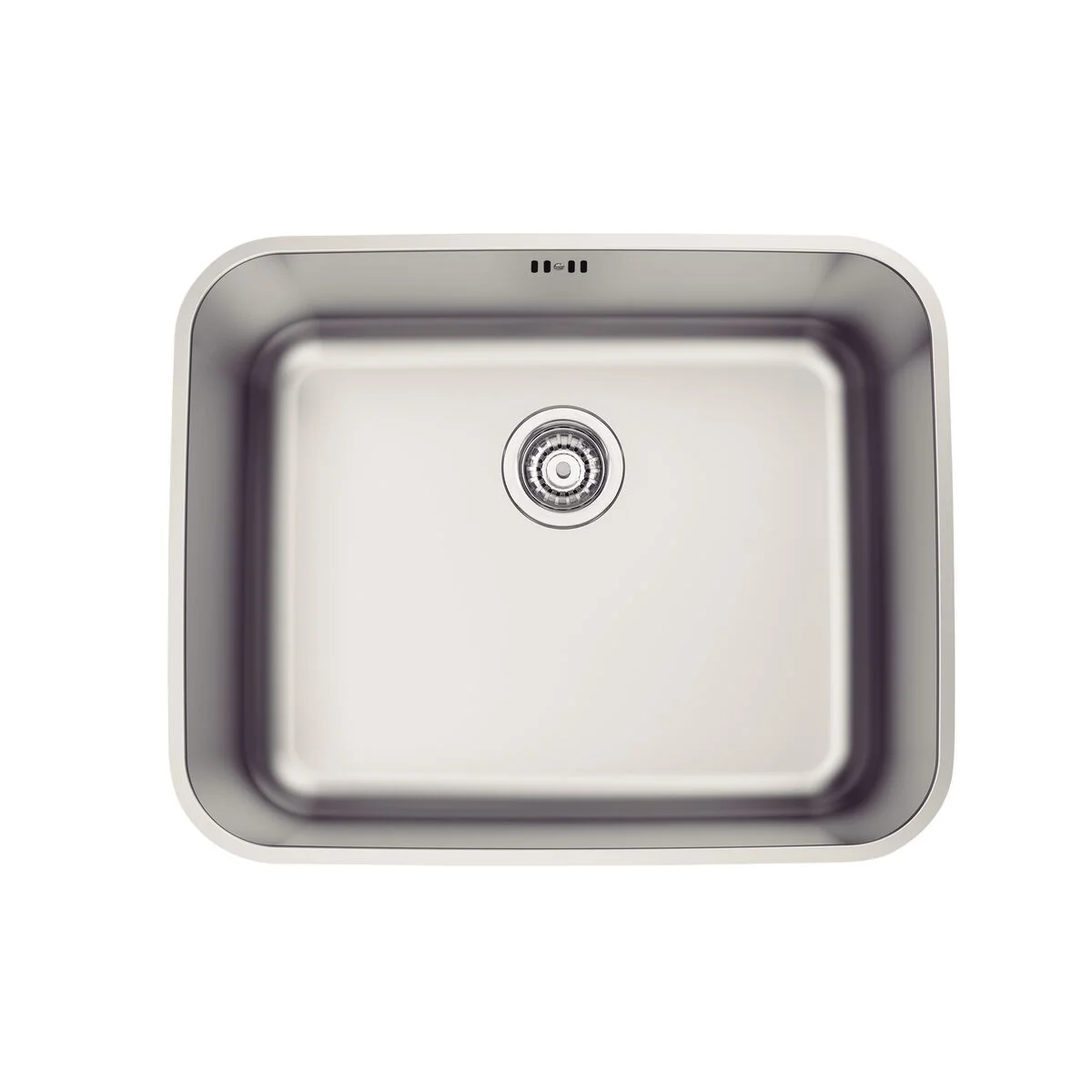 Cuba de Embutir Tramontina Dora 50 BL R6 em Aço Inox Escovado com Válvula e escape 50x40 cm