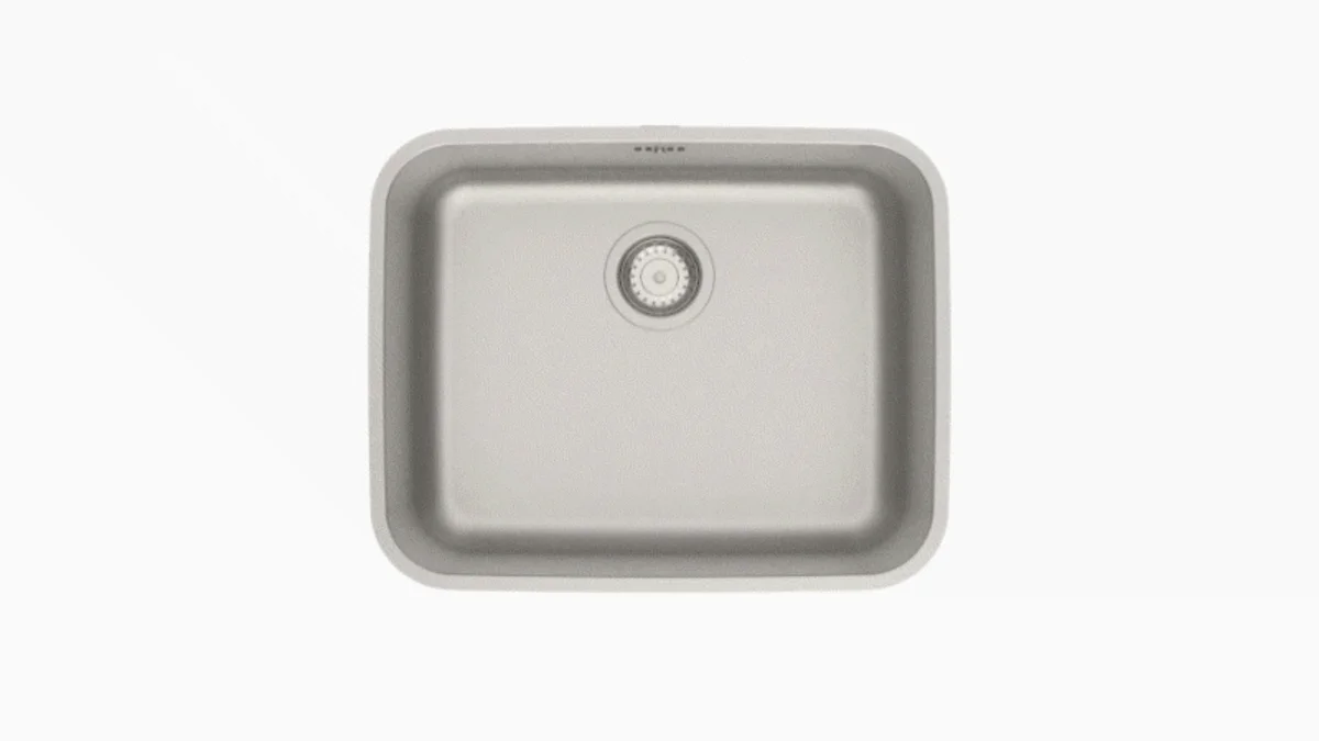 Cuba de Embutir Tramontina Dora 50 BL R6 em Aço Inox Escovado com Válvula e escape 50x40 cm