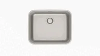Cuba de Embutir Tramontina Dora 50 BL R6 em Aço Inox Escovado com Válvula e escape 50x40 cm