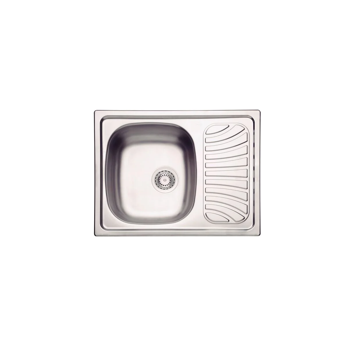 Cuba de Sobrepor Tramontina Alpha 34 R em Aço Inox com Acabamento Natural 62 x 50 cm com Escorredor e Válvula