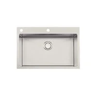 Cuba de Sobrepor Tramontina Design Collection Quadrum Flush 1C 70 em Aço Inox com Acabamento Acetinado