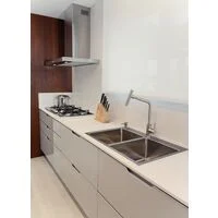 Cuba de Sobrepor Tramontina Design Collection Quadrum Flush em Aço Inox com Acabamento Acetinado 77x51 cm com 2 Cubas