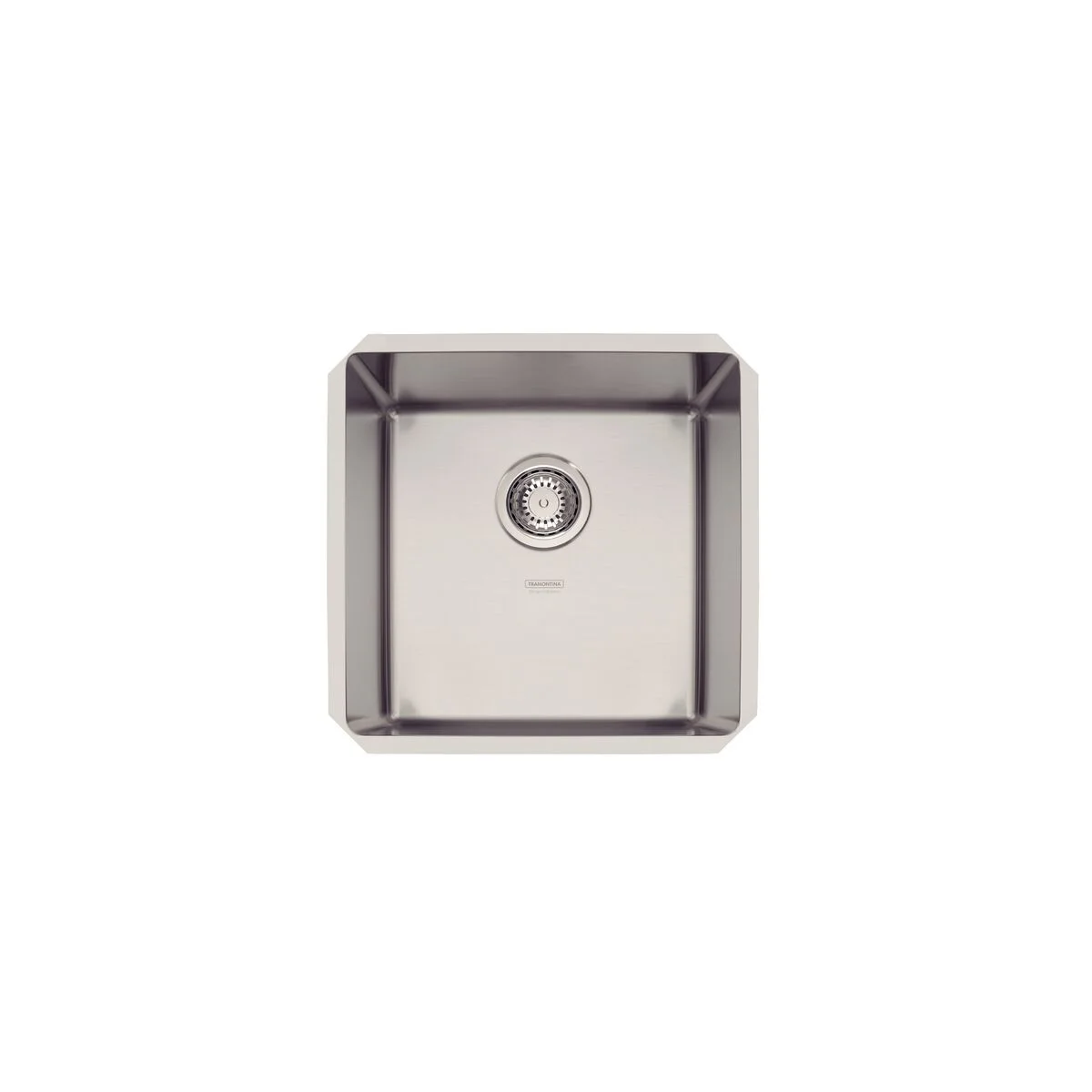 Cuba de embutir Tramontina Design Collection Quadrum 40 U em Aço Inox com Acabamento Acetinado 40x40 cm