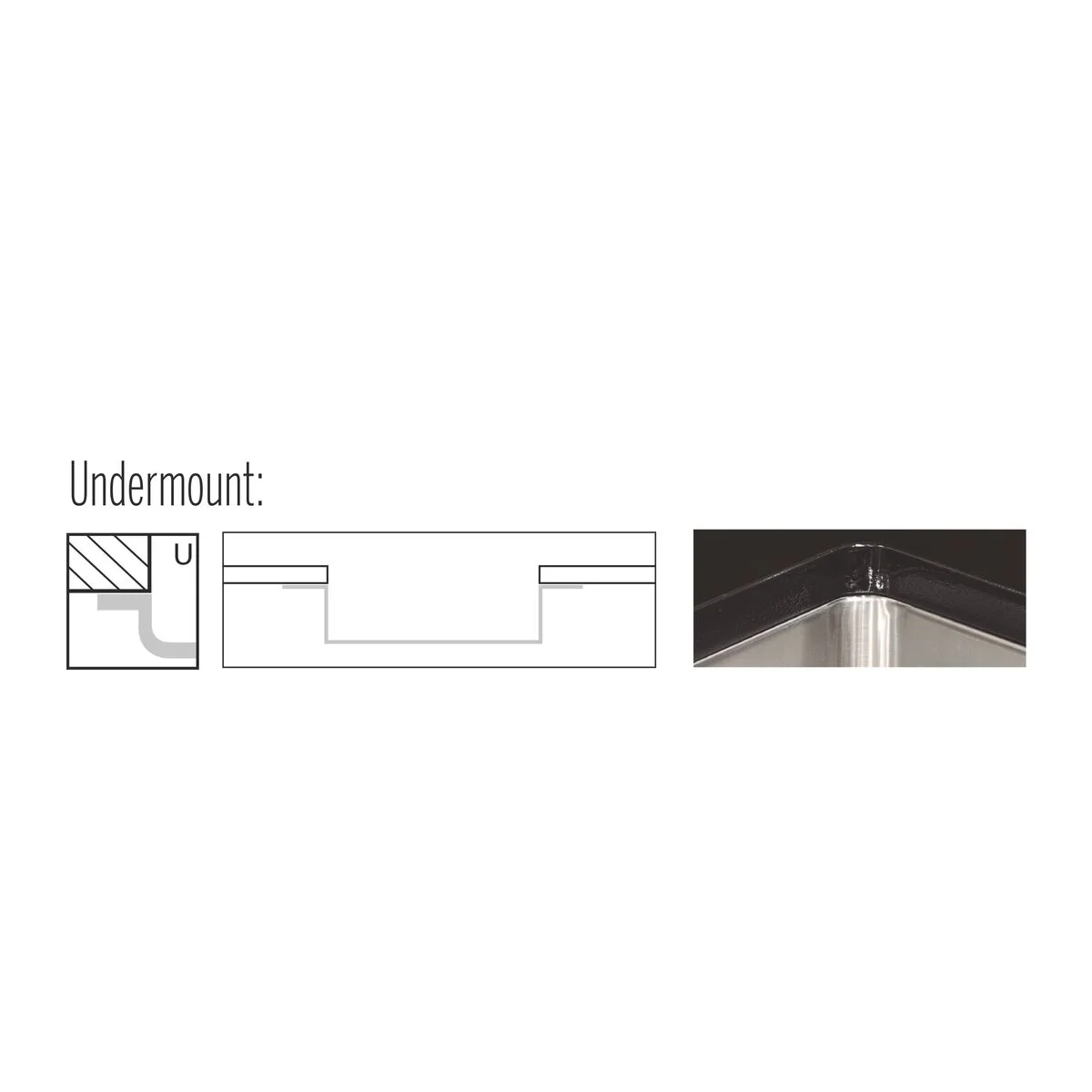 Cuba de embutir Tramontina Design Collection Quadrum Undermount em Aço Inox com Acabamento Acetinado 50 U 50X40cm