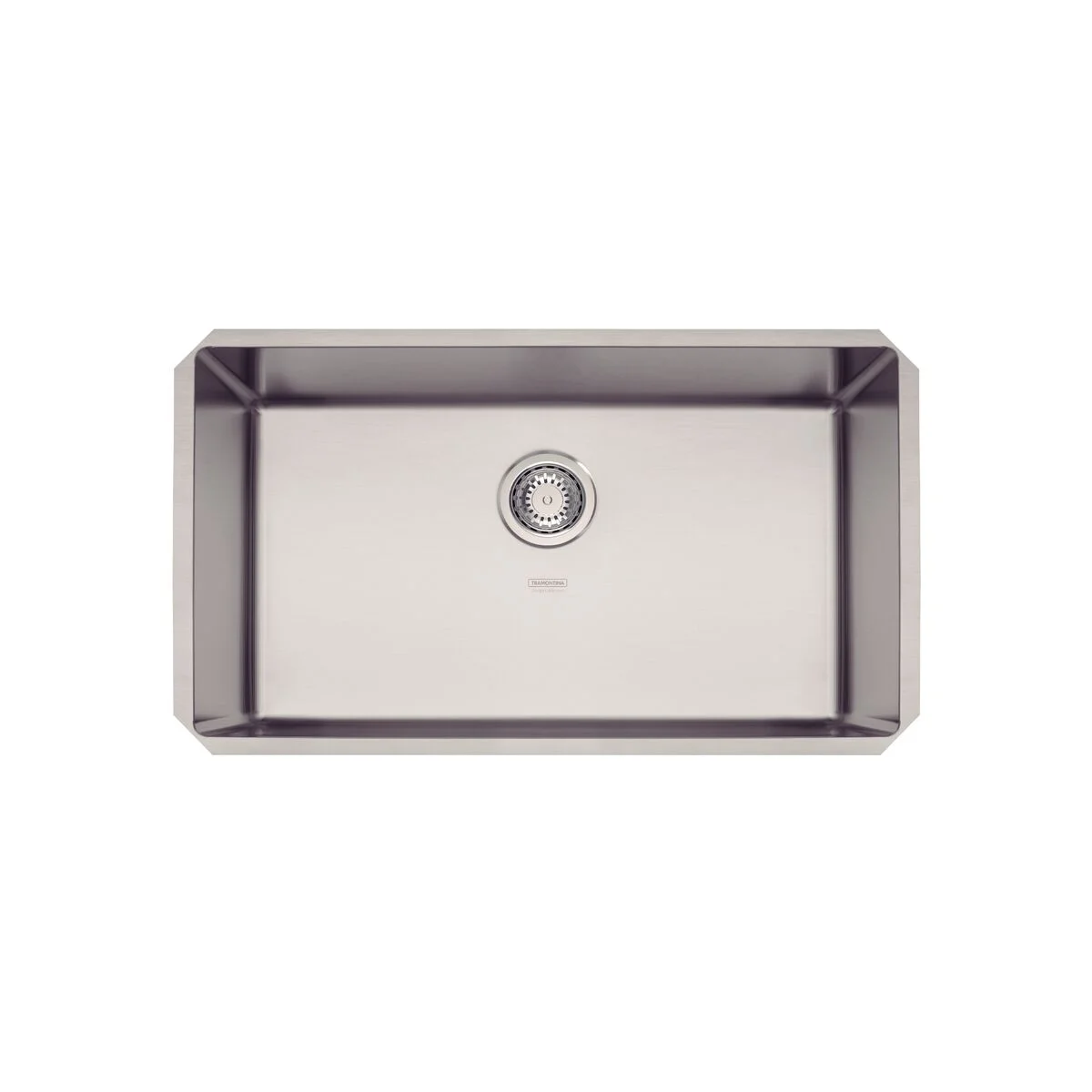 Cuba de embutir Tramontina Design Collection Quadrum Undermount em Aço Inox com Acabamento Acetinado 70 U 70x40 cm