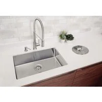 Cuba de embutir Tramontina Design Collection Quadrum Undermount em Aço Inox com Acabamento Acetinado 70 U 70x40 cm