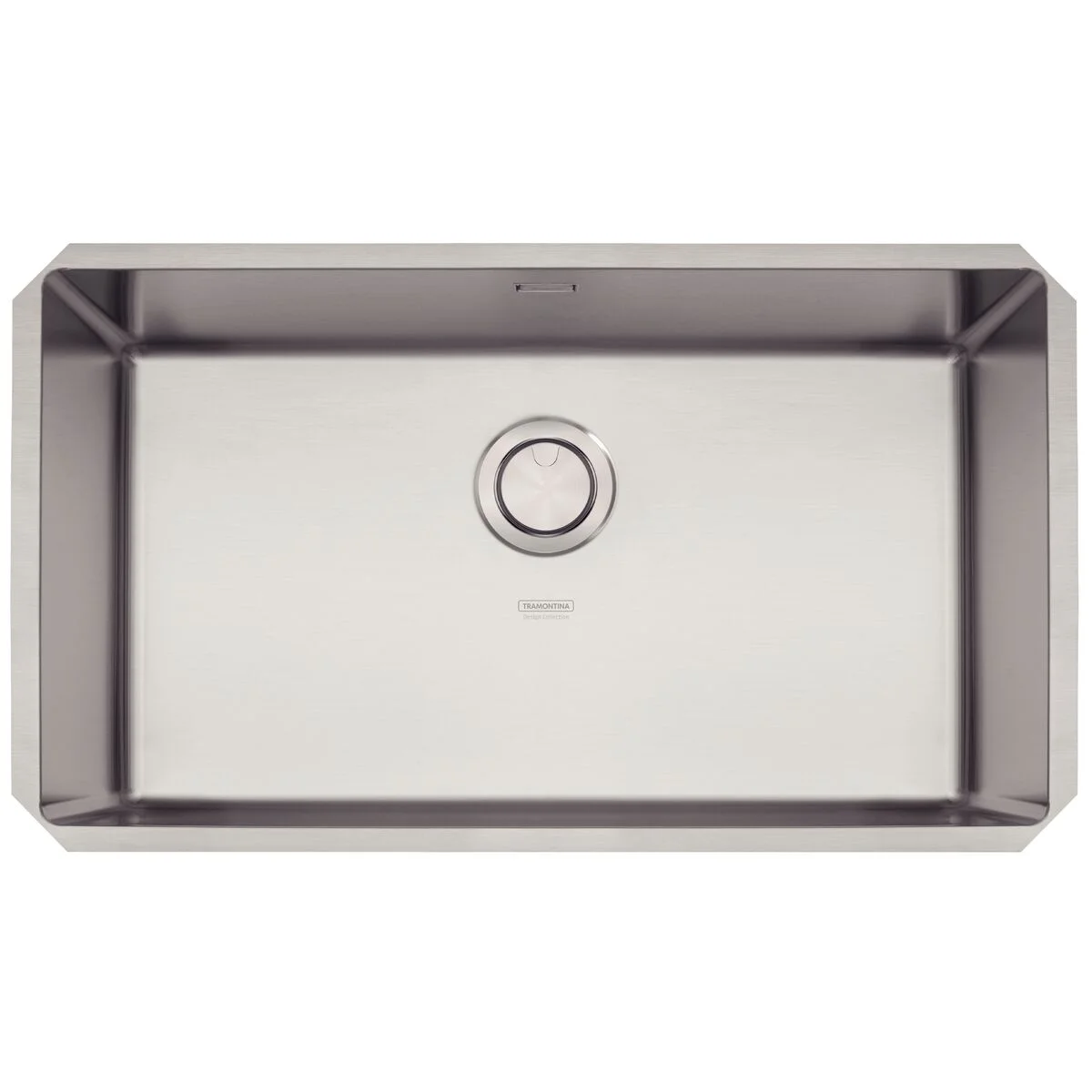 Cuba de embutir Tramontina Design Collection Quadrum Undermount em Aço Inox com Acabamento Acetinado 70 U 74x44 cm