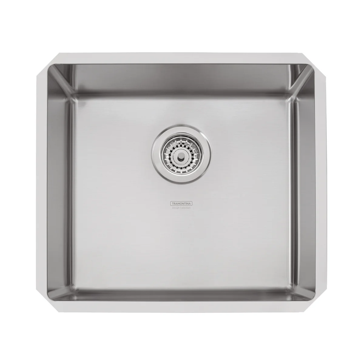 Cuba de embutir Tramontina Design Collection Quadrum Undermount em Aço Inox com Acabamento Acetinado 45 U 45x40 cm