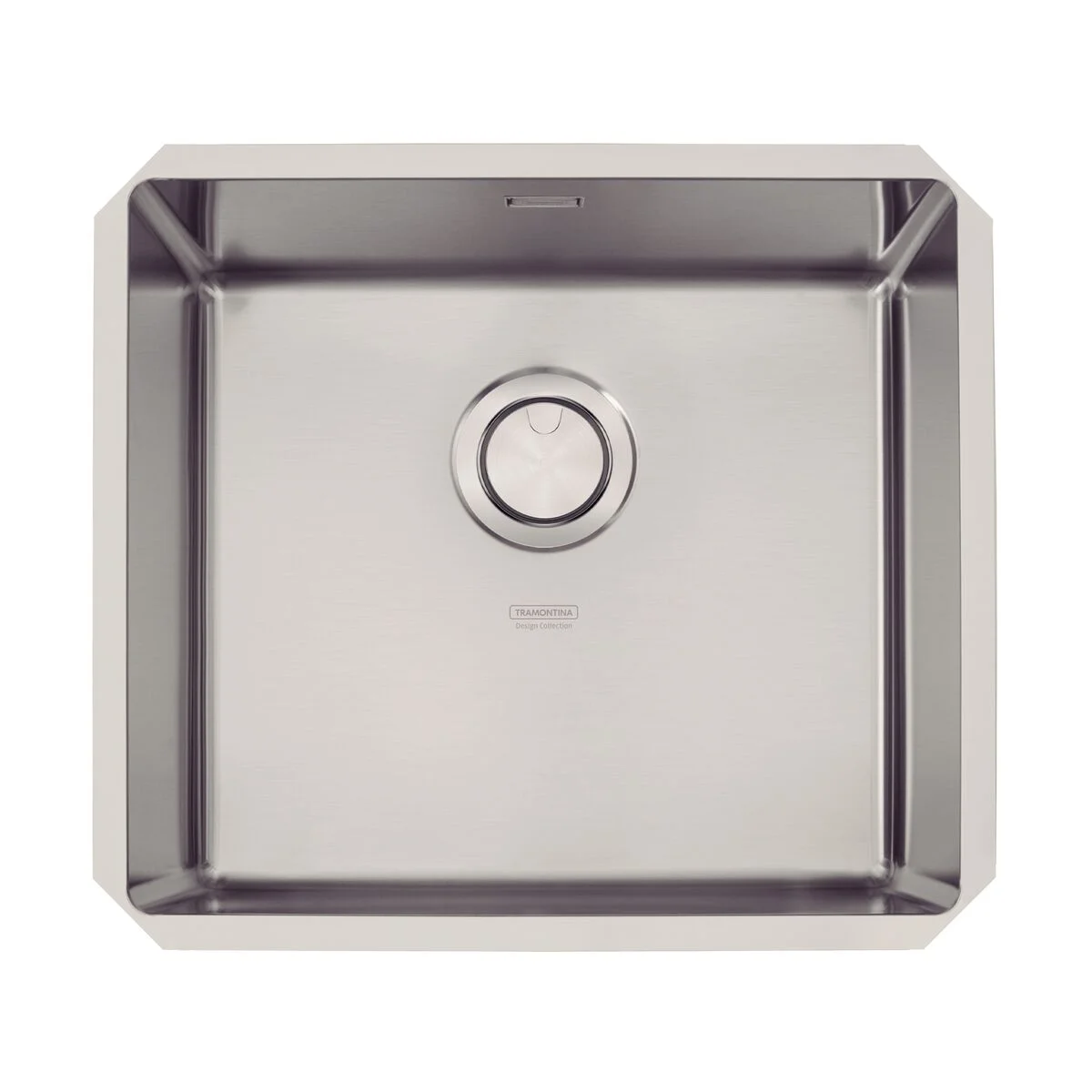 Cuba de embutir Tramontina Design Collection Quadrum Undermount em Aço Inox com Acabamento Acetinado 45 U 49x44cm