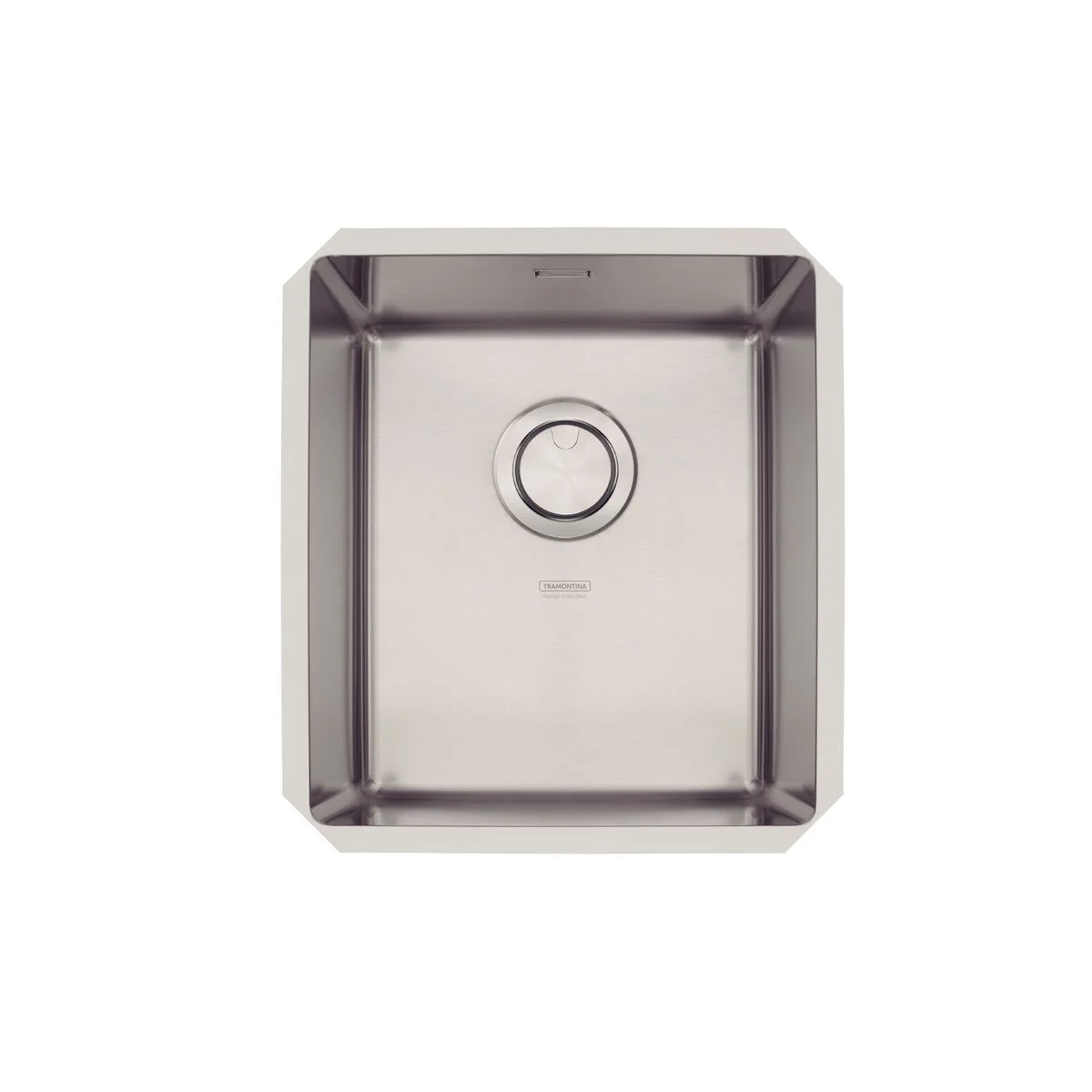 Cuba de embutir Tramontina Design Collection Quadrum Undermount em Aço Inox com Acabamento Acetinado 34 U 38x44 cm