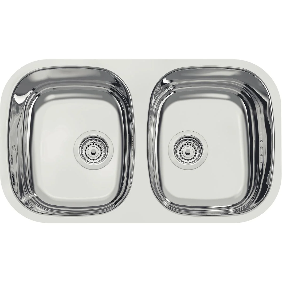 Cuba de embutir Tramontina Isis 2C 34 BL em Aço Inox Alto Brilho 77x45 cm