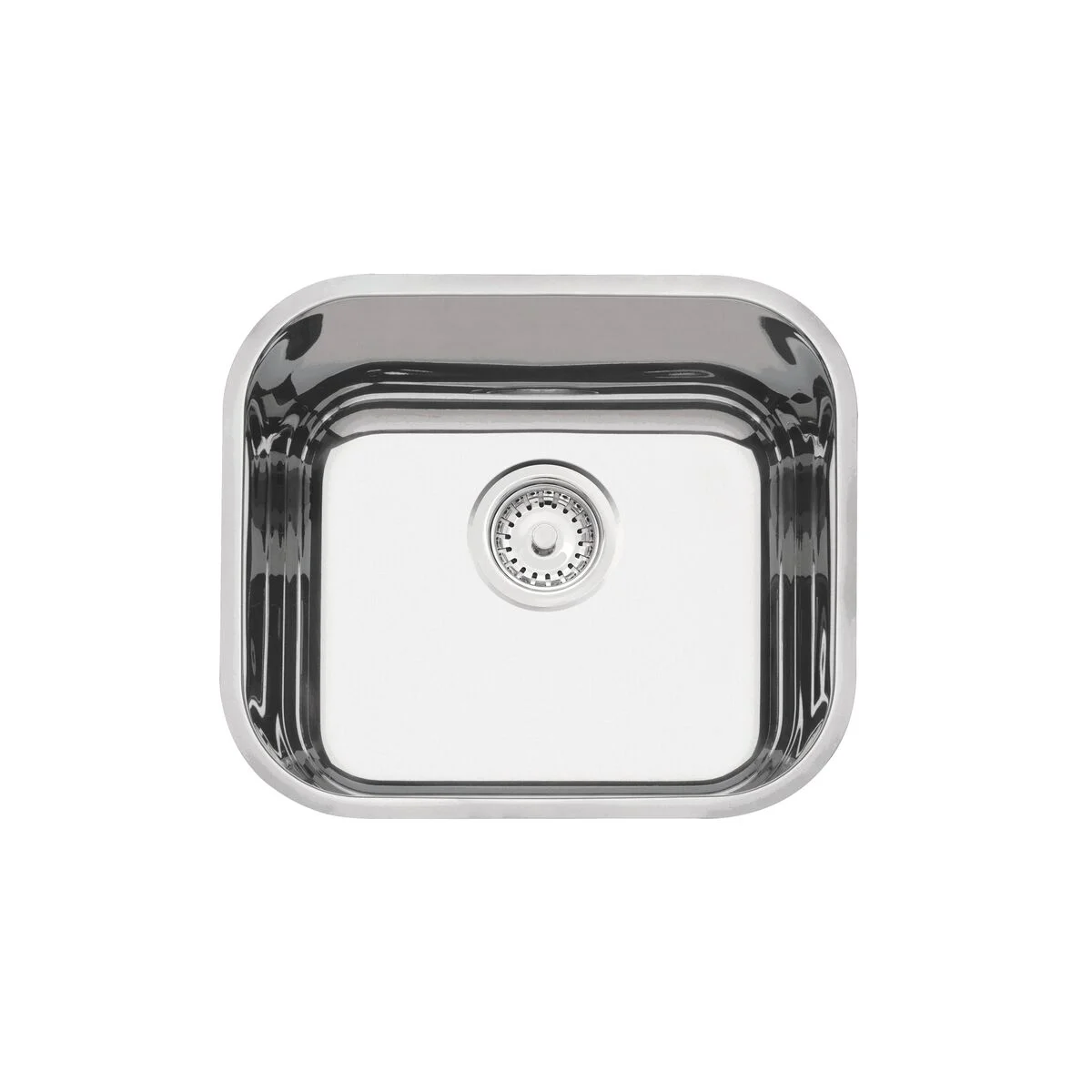 Cuba de embutir Tramontina Lavínia 40 BL em aço inox alto brilho 40x34 cm com válvula de 3 1/2"