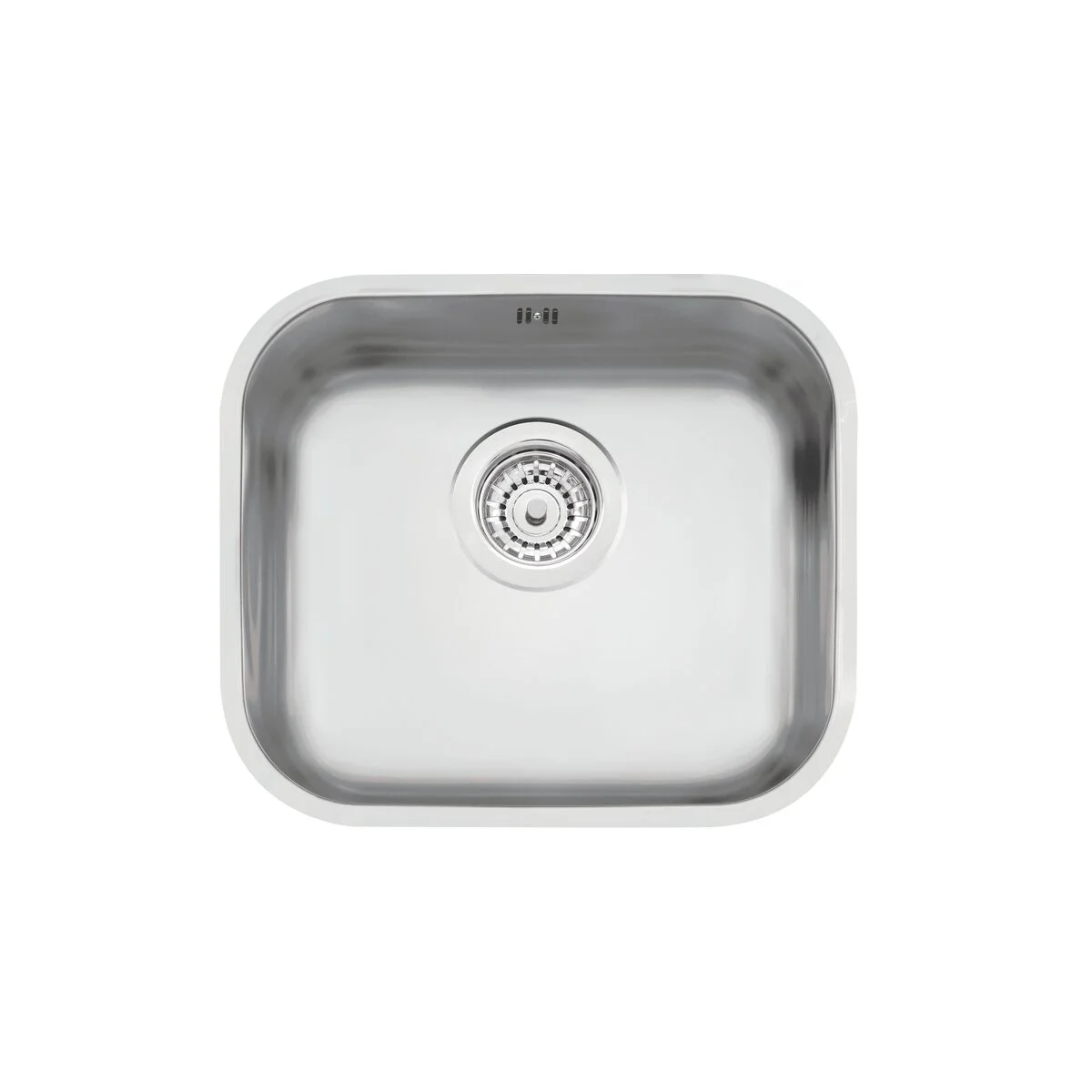 Cuba de embutir Tramontina Lavínia 40 BL em aço inox escovado 40x34 cm com válvula de 4 1/2" com escape