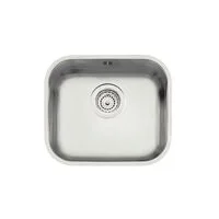 Cuba de embutir Tramontina Lavínia 40 BL em aço inox escovado 40x34 cm com válvula de 4 1/2" com escape