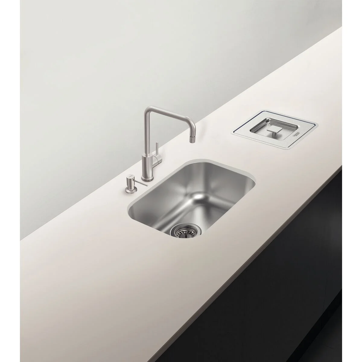 Cuba de embutir Tramontina Lavínia 47 BL em Aço Inox Escovado 47x30 cm