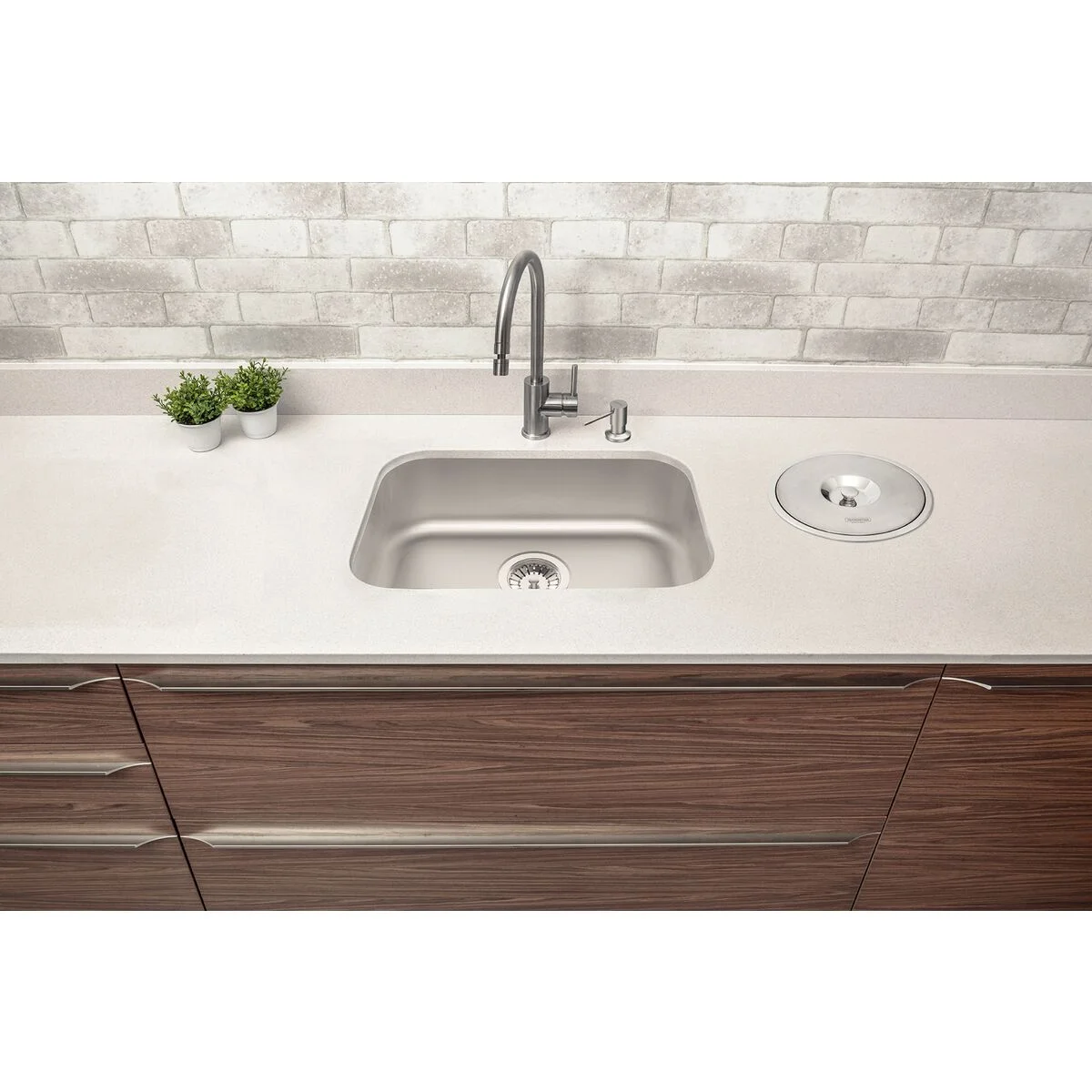 Cuba de embutir Tramontina Lavínia 48 BL em Aço Inox Escovado 48x34 cm
