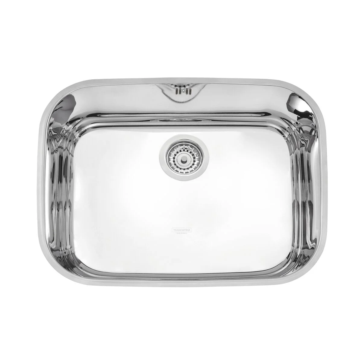 Cuba de embutir Tramontina Lavínia 48 BL em aço inox alto brilho 48x34 cm