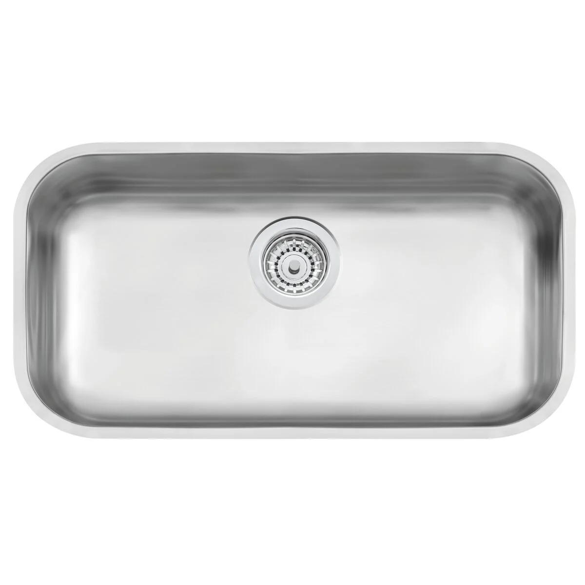 Cuba de embutir Tramontina Lavínia 56 BL em Aço Inox Escovado 56x34 cm com válvula de 4 1/2"
