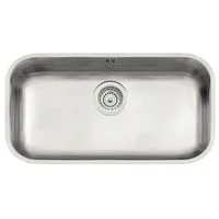 Cuba de embutir Tramontina Lavínia 56 BL em Aço Inox Escovado 56x34 cm com válvula de 4 1/2" com escape