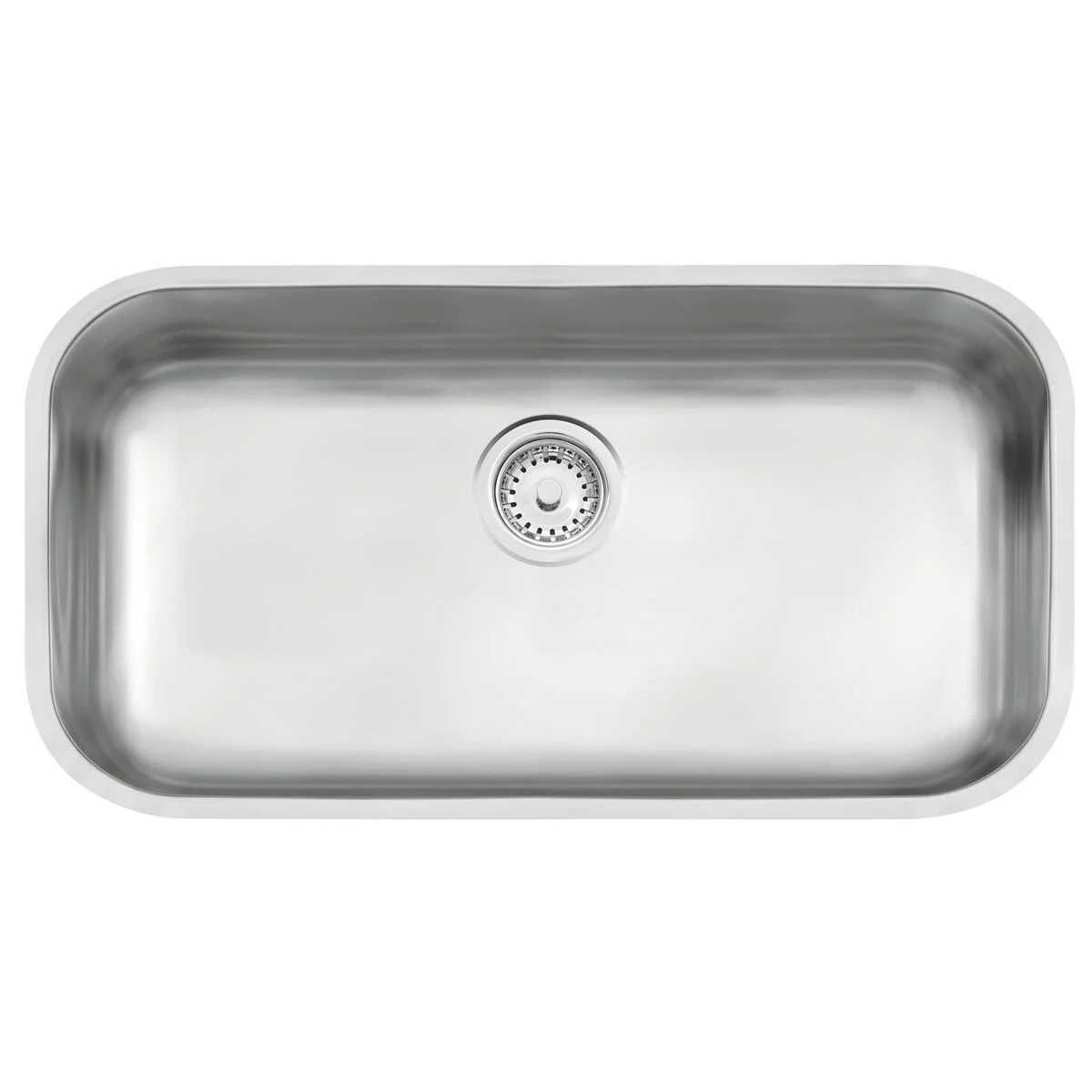 Cuba de embutir Tramontina Lavínia 56 BL em aço inox escovado 56x34 cm com válvula de 3 1/2"