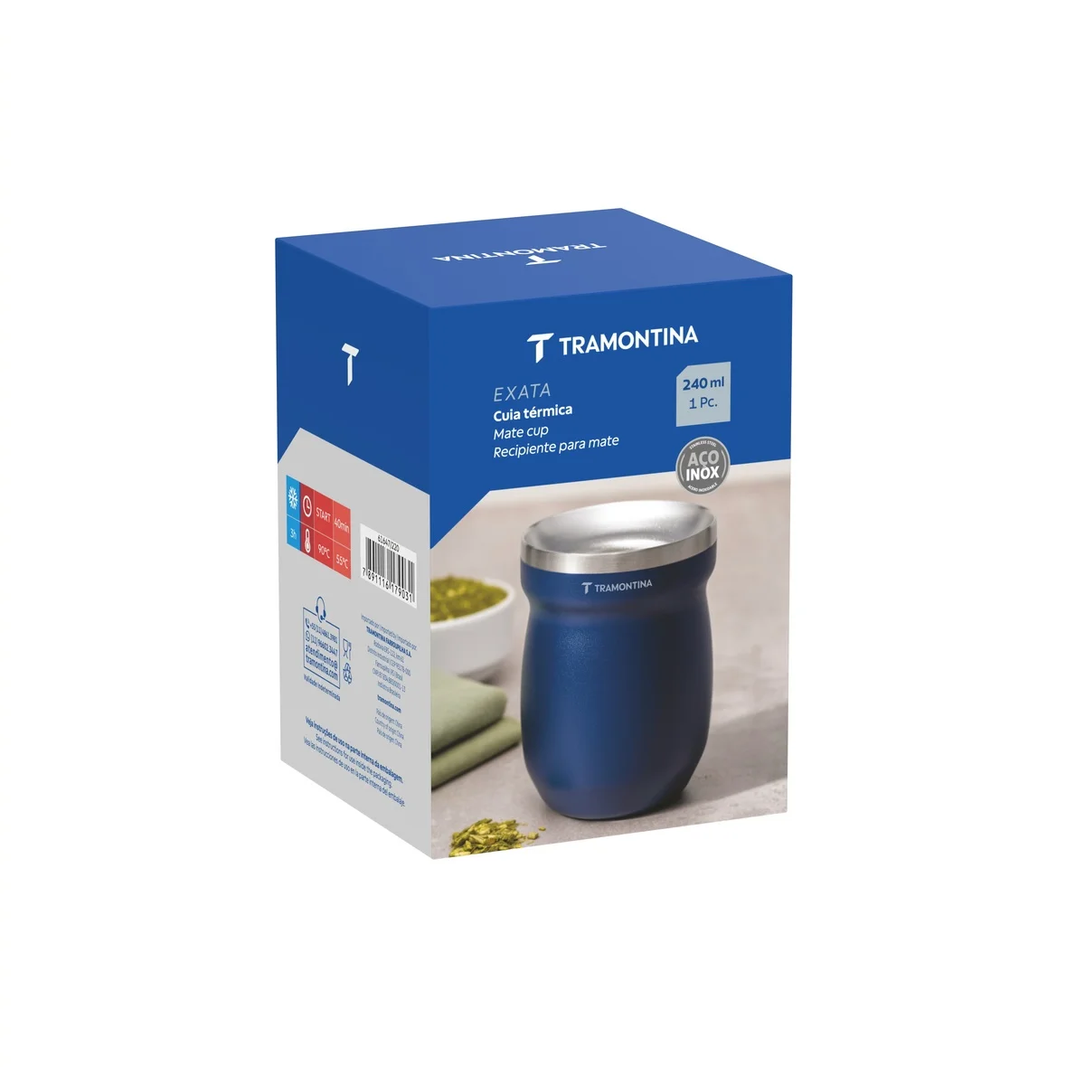 Cuia Térmica Tramontina Azul 240 ml