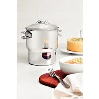 Cuscuzeira Tramontina Solar em Aço Inox com Alças e Tampa 14 cm 2,2 L