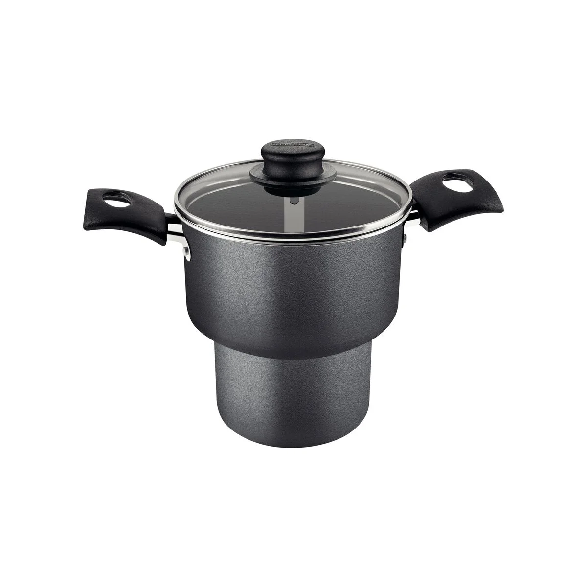 Cuscuzeira Tramontina Turim em Alumínio com Revestimento Interno e Externo em Antiaderente Starflon Max Chumbo 14 cm 1,9 L