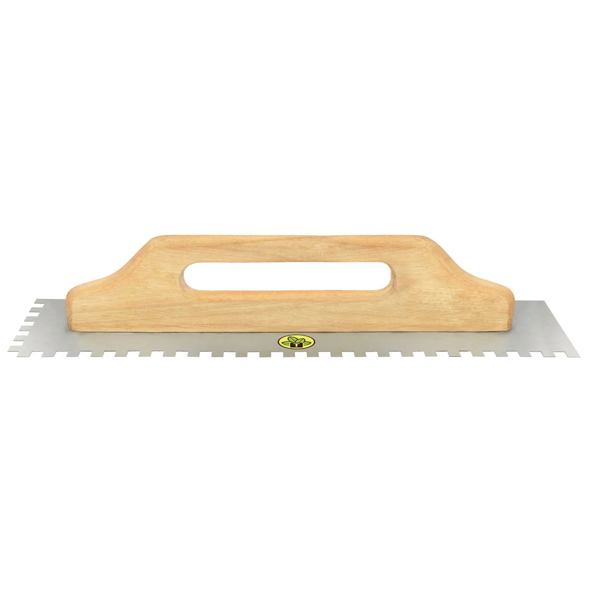 Desempenadeira Metálica de Base Lisa Tramontina para Drywall com Dentes com Cabo de Madeira