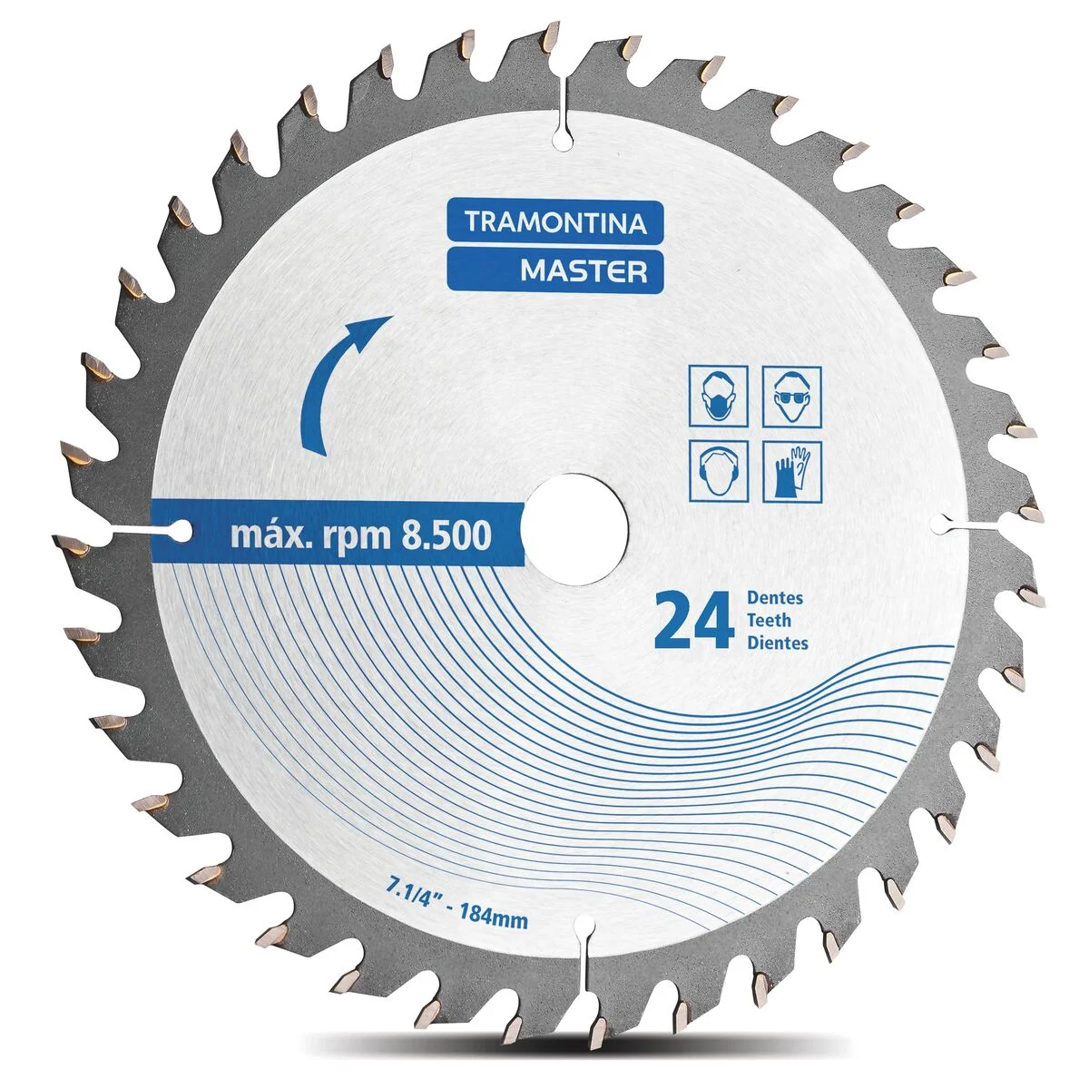 Disco de Corte 7.1/4" 24 Dentes Tramontina MASTER para Serra Circular