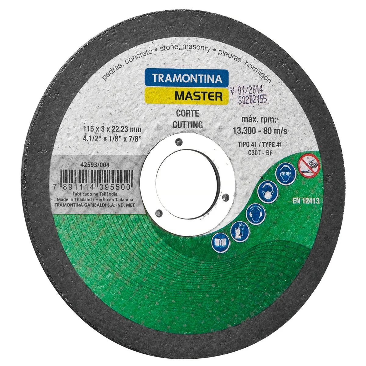 Disco de Corte Tramontina MASTER 4.1/2" para Pedras
