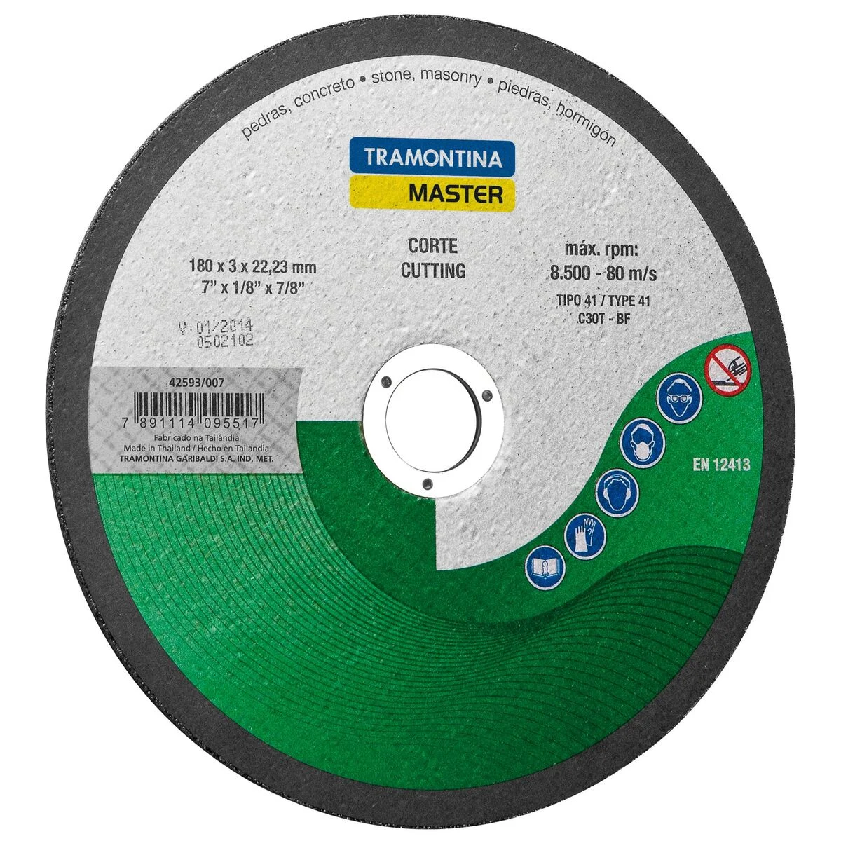 Disco de Corte Tramontina MASTER 7" para Pedras