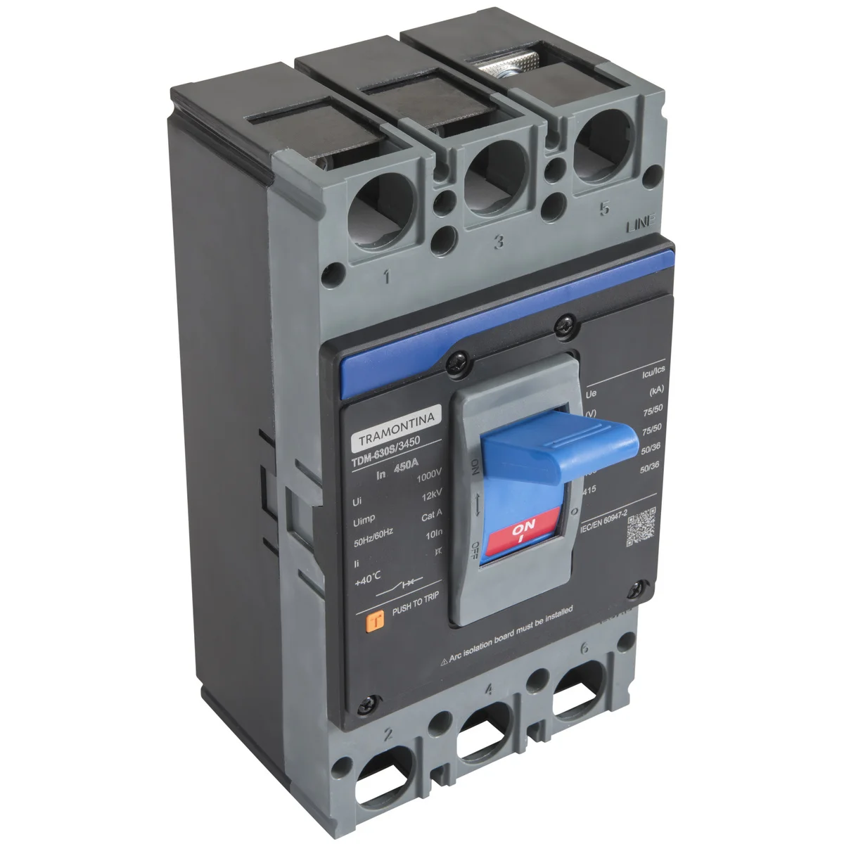Disjuntor Caixa Moldada Tramontina TDM-630S 3P 450A 75kA
