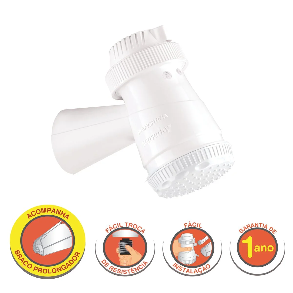 Ducha Elétrica Tramontina 3 Temperaturas 4400 W 127 V Branca