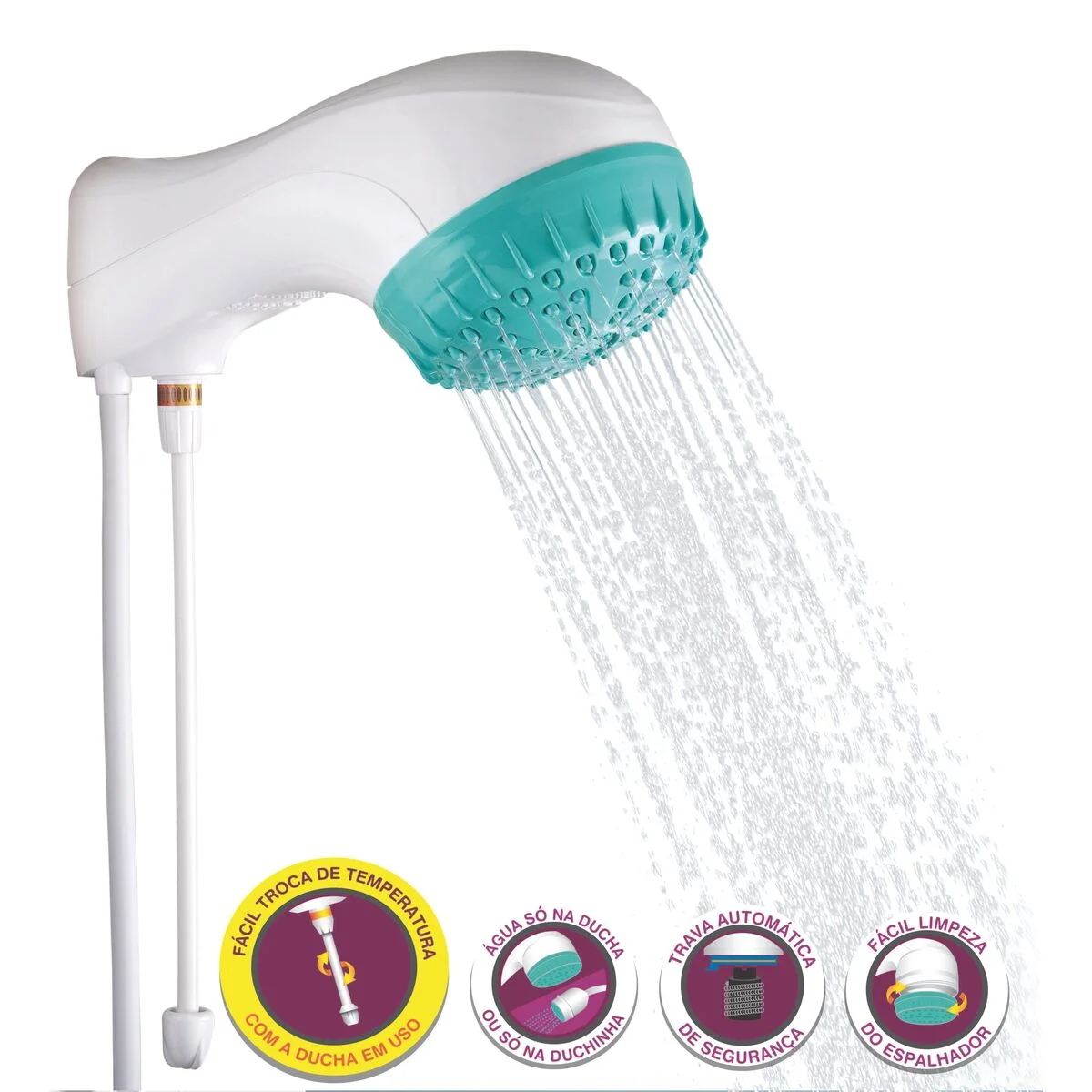 Ducha Eletrônica Tramontina 6500 W 220 V Branca e Verde