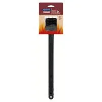 Escova Tramontina Churrasco com Cerdas em Aço Inox e Cabo de Polipropileno Preto 44 cm