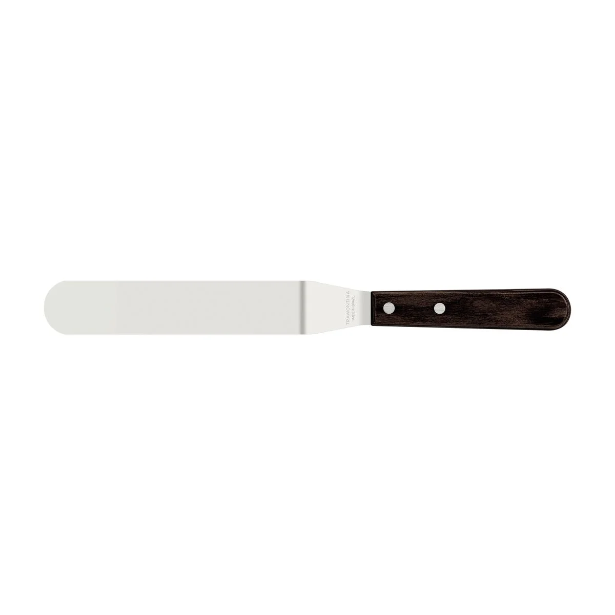 Espátula Confeiteiro Tramontina com Lâmina em Aço Inox e Cabo em Madeira Tratada Polywood Castanho 7"