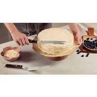 Espátula Confeiteiro Tramontina com Lâmina em Aço Inox e Cabo em Madeira Tratada Polywood Castanho 7"