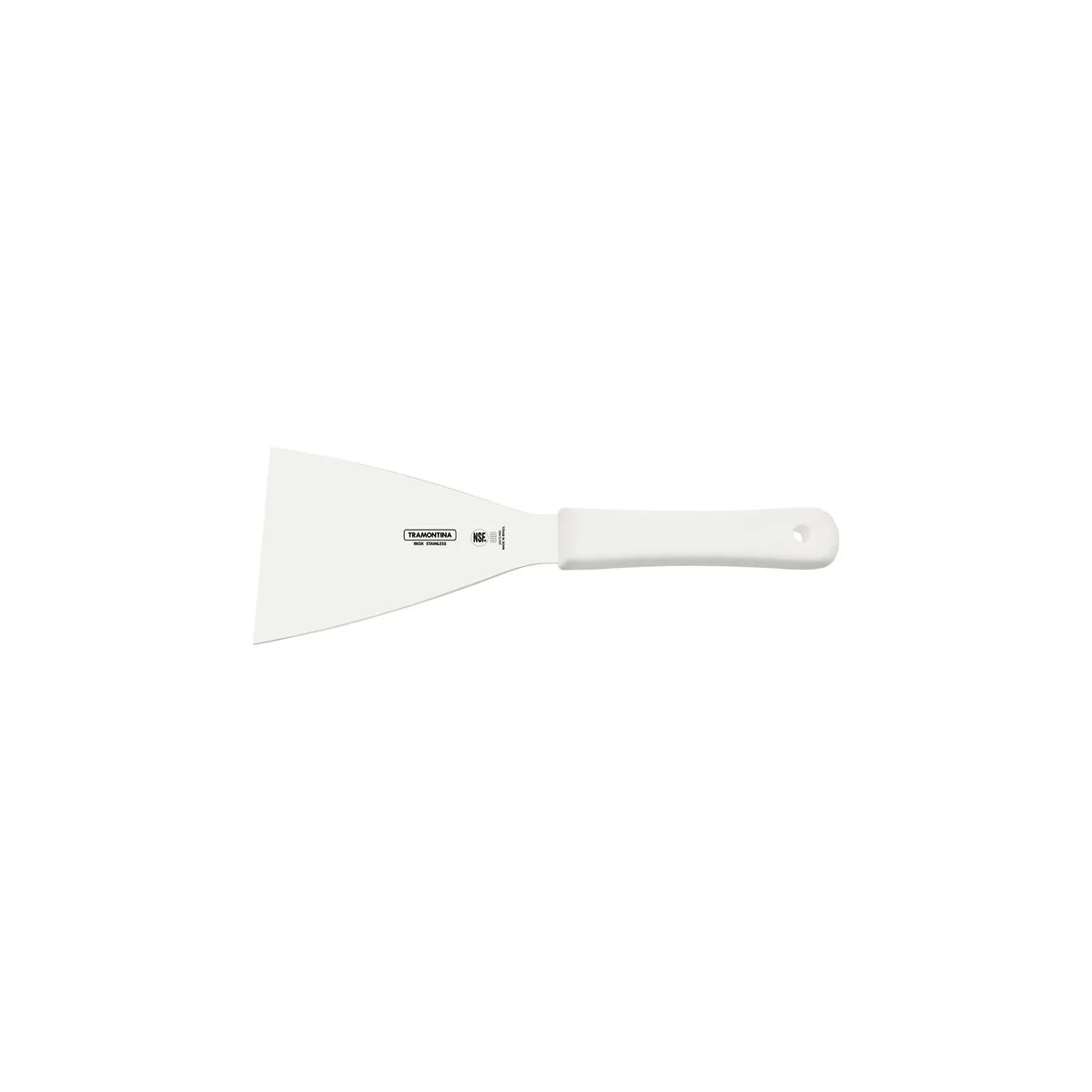 Espátula Raspador Tramontina Profissional Master com Lâmina em Aço Inox e Cabo de Polipropileno Branco 5x4"