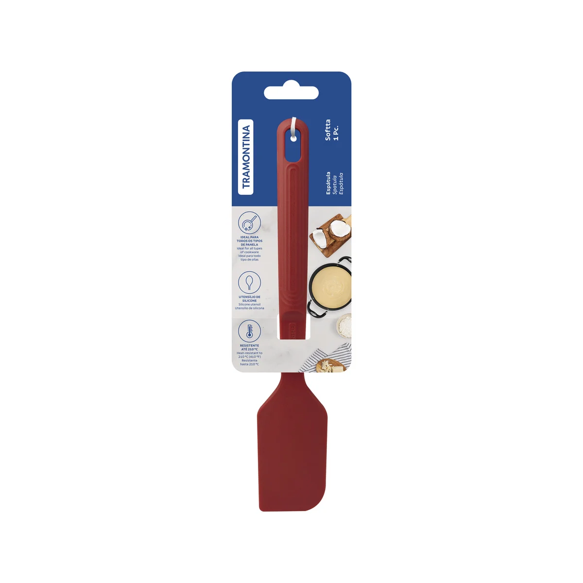 Espátula Tramontina Softta de Silicone Vermelho