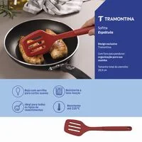Espátula Vazada Tramontina Softta em Silicone Vermelho