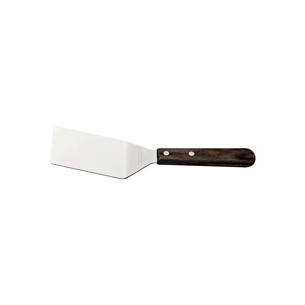 Espátula para Fritura Tramontina com Lâmina em Aço Inox e Cabo em Madeira Tratada Polywood Castanho 4"
