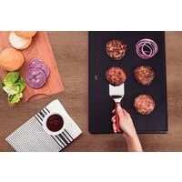 Espátula para Fritura Tramontina com Lâmina em Aço Inox e Cabo em Madeira Tratada Polywood Vermelho 4"
