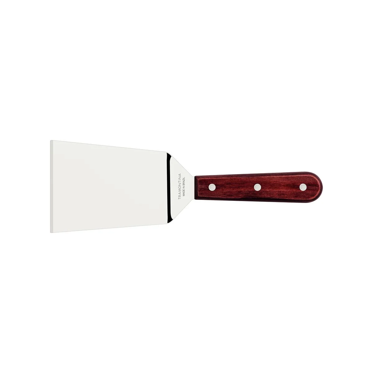 Espátula para Fritura Tramontina com Lâmina em Aço Inox e Cabo em Madeira Tratada Polywood Vermelho 5"