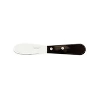 Espátula para Manteiga Tramontina com Lâmina em Aço Inox com Serrilha e Cabo em Madeira Tratada Polywood Castanho 3"