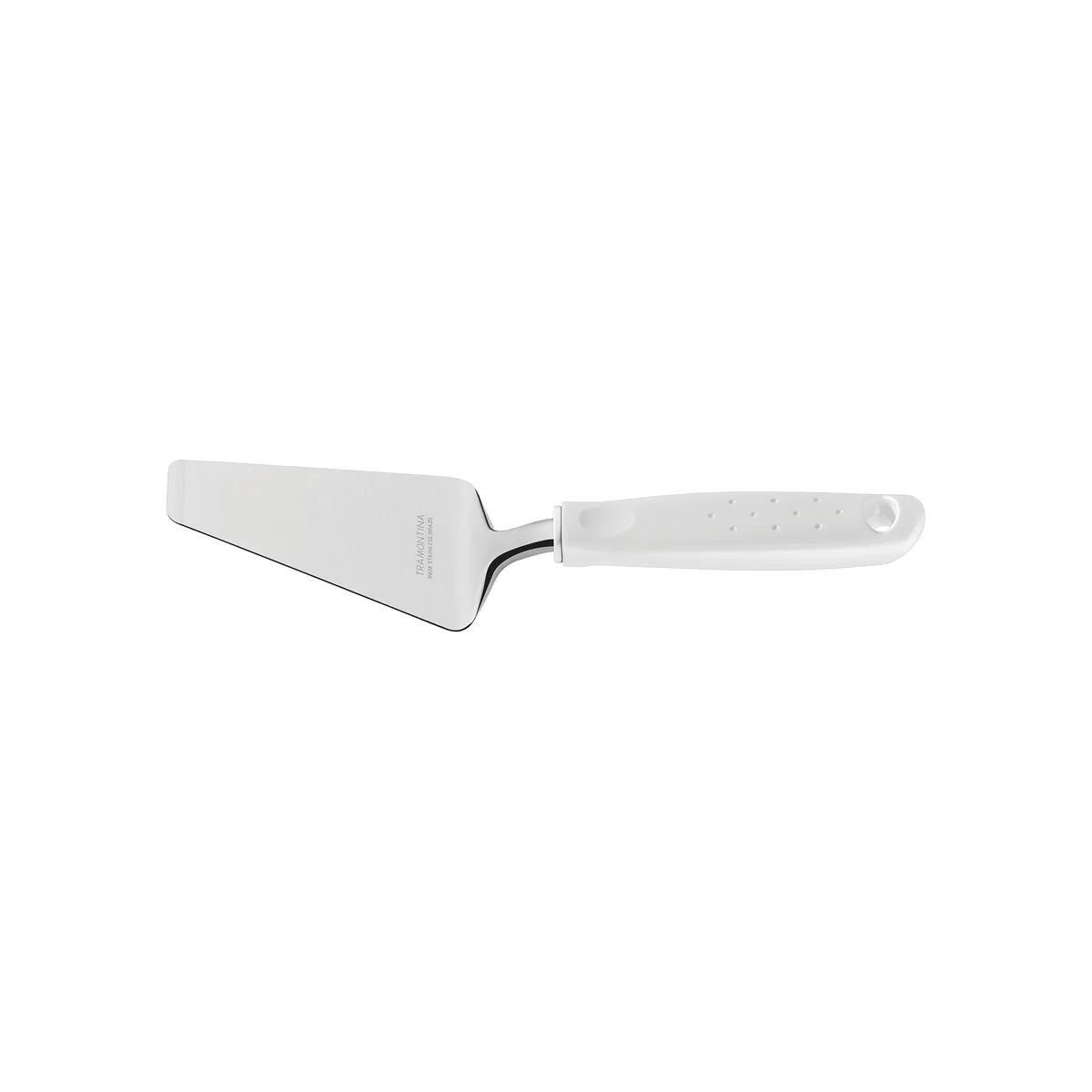 Espátula para Pizza Tramontina Utilità em Aço Inox com Cabo de Polipropileno Branco