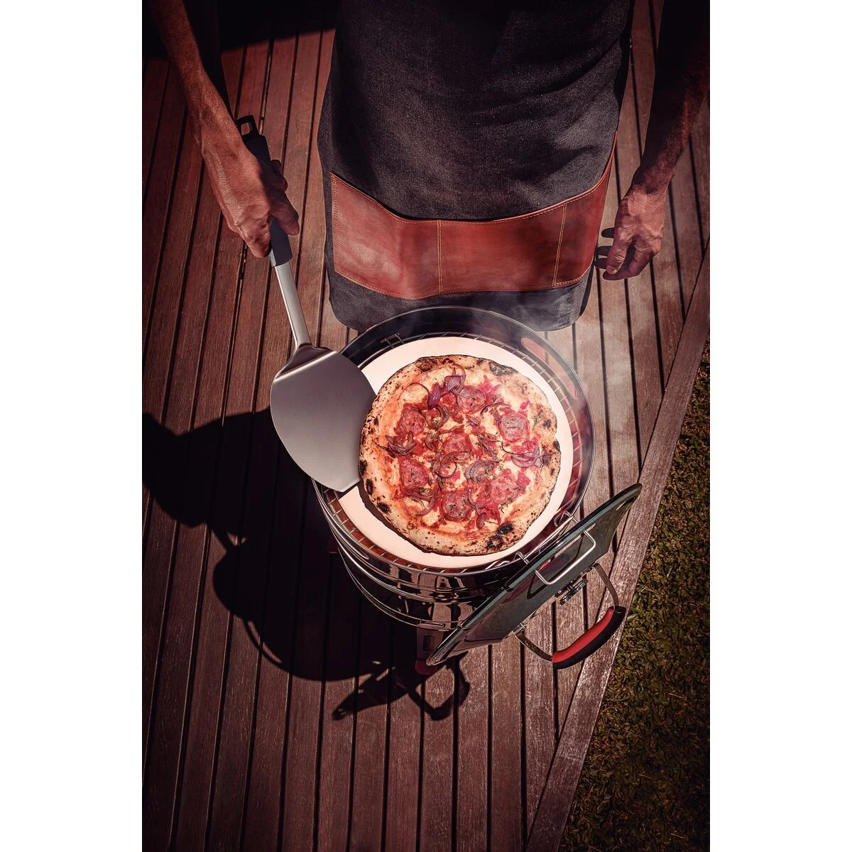 Espátula para Pizza Tramontina com Lâmina em Aço Inox e Cabo de Polipropileno Cinza