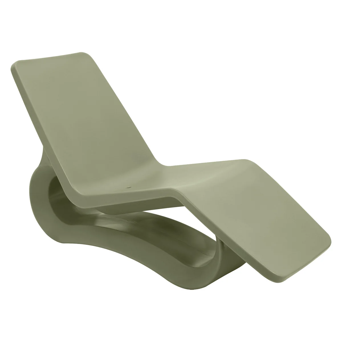 Espreguiçadeira Chaise Tramontina Octo ECO em Polietileno I''m Green Bio-Based Verde Oliva Com Furo
