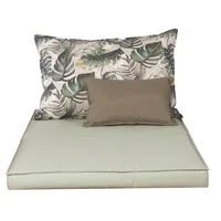 Estofado para Chaise Tramontina Mood em Tecido Impermeável Oliva, Estampado e Mate