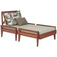 Estofado para Chaise Tramontina Mood em Tecido Impermeável Oliva, Estampado e Mate