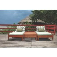 Estofado para Chaise Tramontina Mood em Tecido Impermeável Oliva, Estampado e Mate